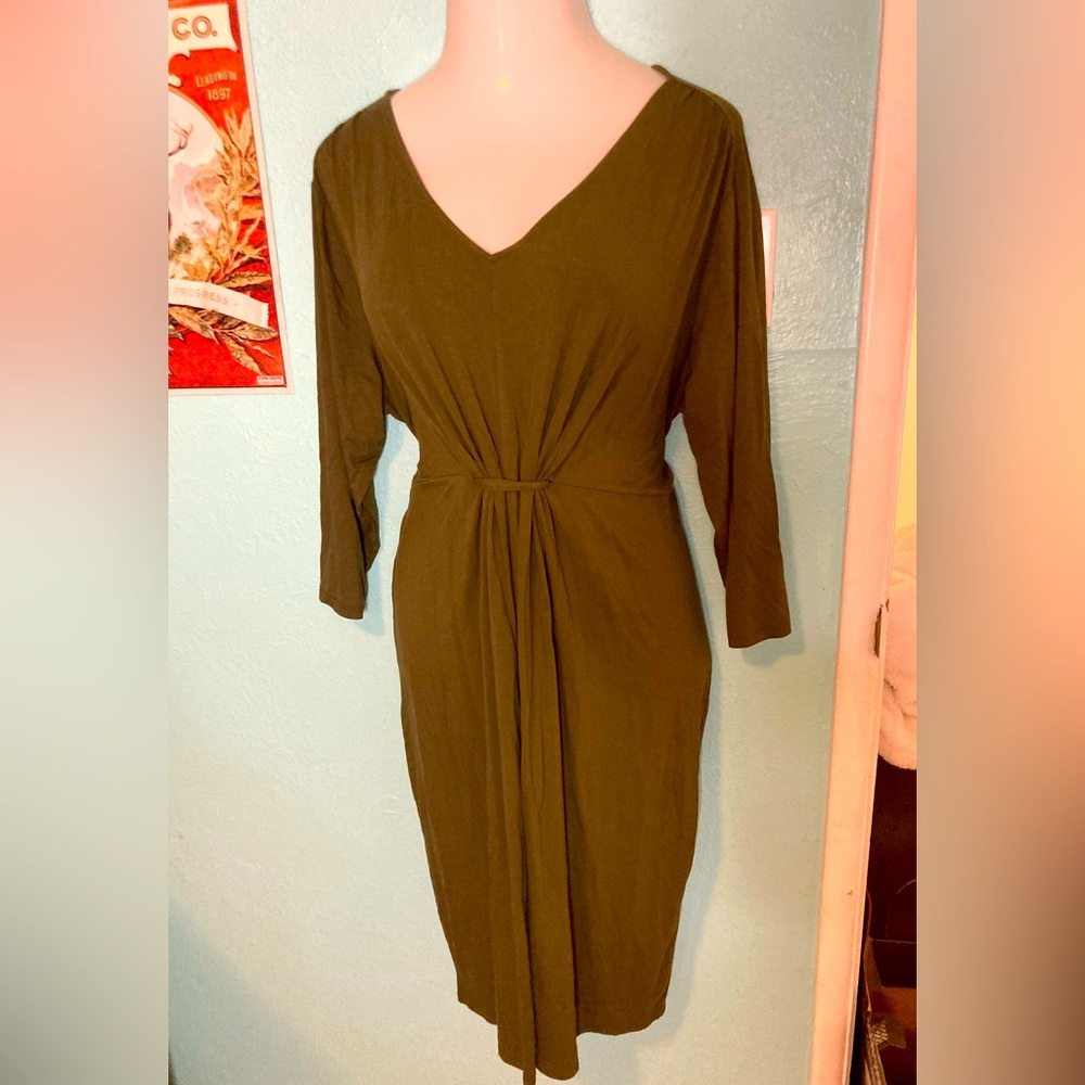 Catherine’s Curvy Collection dark olive dress 2x 22/24 never worn